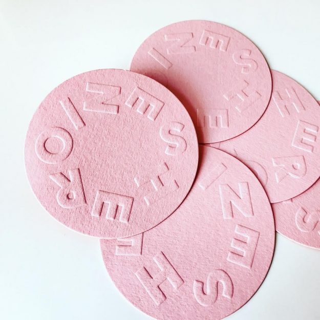 embossed paper stickers